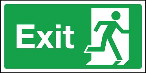 Exit Sign Clipart Best