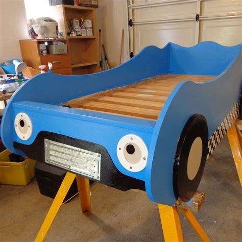 Diy Kids Racing Car Bed Woodworking Plans Etsy In 2020 Bed