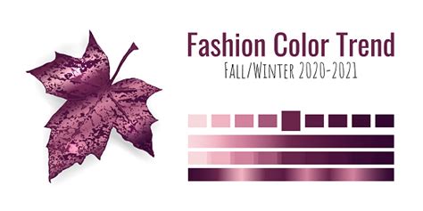 Fashion Color Trend Fallwinter 20202021 Colour Palette With Different