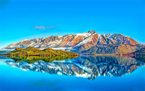 Download Scenic Lake Reflection Mountain Nature Lake Wanaka 4k Ultra Hd
