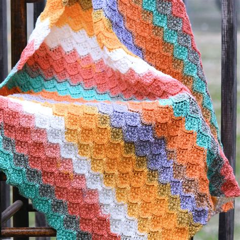 Tunisian Baby Blanket Striped Hearts Make It Crochet