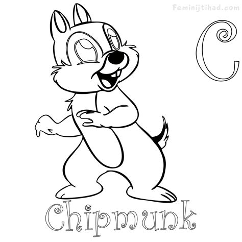 Chipmunk Coloring Coloring Pages