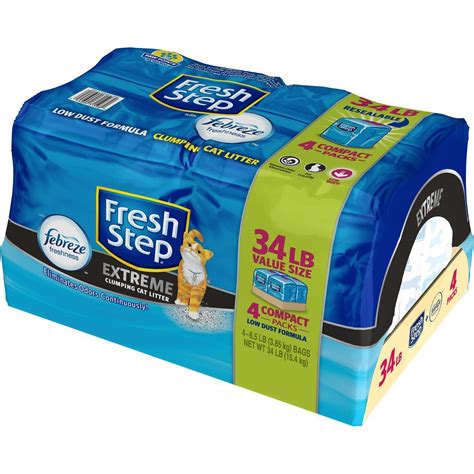 We looked at cat litters that are designed to accommodate multiple cats and those that you can just scoop into the toilet and flush away. Fresh Step Extreme with Febreze Freshness Clumping Cat ...