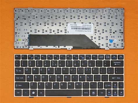 Msi U135 U135dx U160x U160 U180 Silver Frame Laptop Keyboard Black
