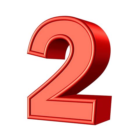 2 Number PNG Transparent Images, Pictures, Photos
