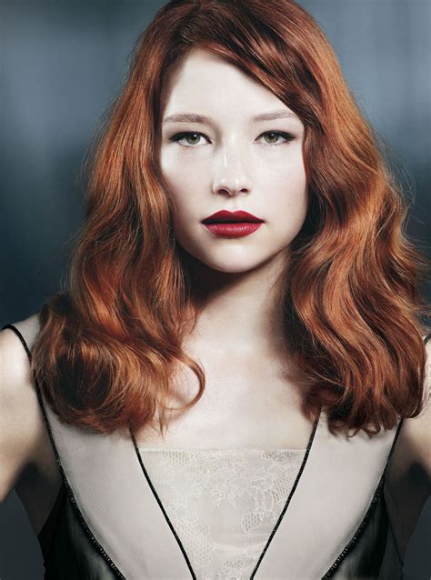 Red Hair Red Lips Hayley Bennett W Magazine Magazine Editorial