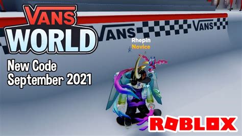 Roblox Vans World New Code September 2021 Youtube