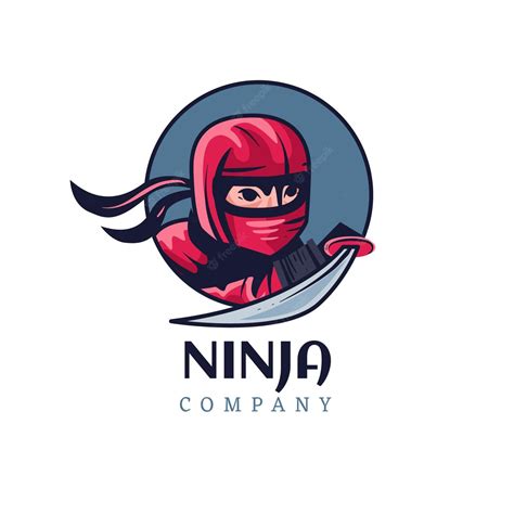 Free Vector Detailed Ninja Logo Template