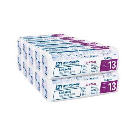 The number is a scale where higher is better. Johns Manville R-13 Unfaced Fiberglass Insulation Batt 16 ...