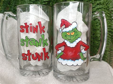 Browse furniture, home decor, cookware, dinnerware, wedding registry and more. Grinch beer mugs! | Did I just paint that?! | Christmas ...