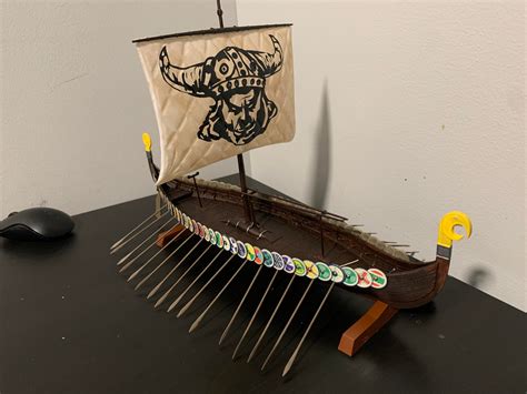 Basically A Two Day Build Revell 150 Viking Ship Brush Painted With