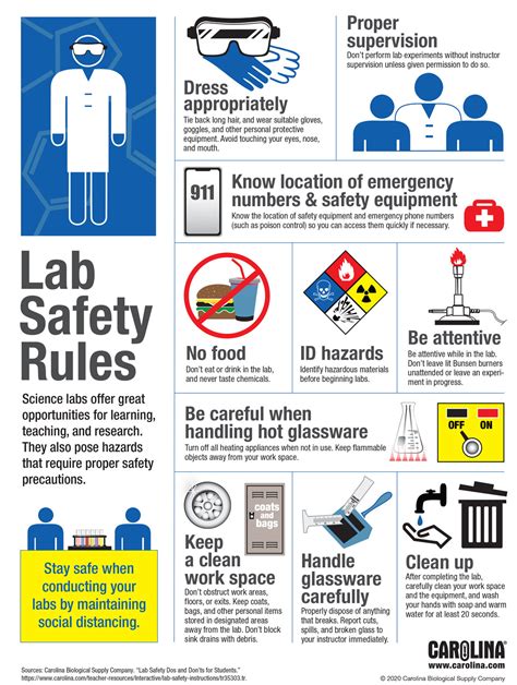 Infographic Lab Safety Rules Carolina Biological Supply