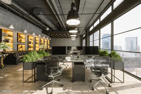 Interior Of A Modern Luxurious Open Plan Coworking Office Space High
