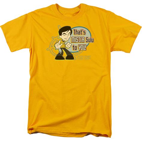 Quogs Mr Sulu To You Mens T Shirt Gold Vintage Style T Shirts