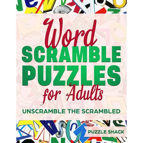 Word Scramble Puzzles For Adults Unscramble The Scrambled Jumble Word