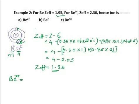 This chemistry video tutorial explains how to use slater's rule to estimate the effective nuclear charge of an electron in an atom. example of Effective nuclear charge - YouTube