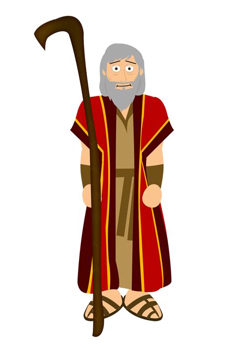 Cartoon Bible Character Moses 22278410 Png