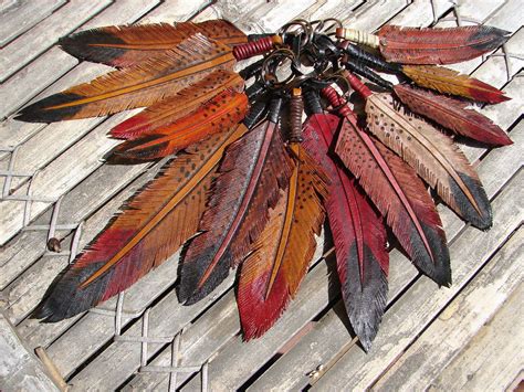 Leather Feather Keychain | Accessories | Leather working patterns