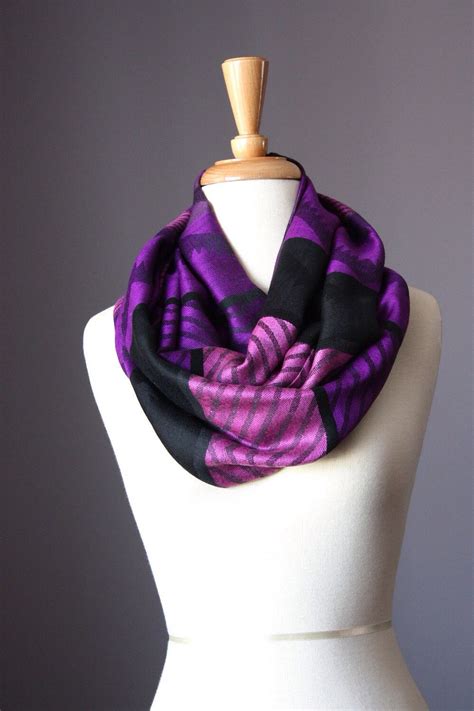 Purple And Pink Pattern Infinity Scarf Infinity Scarf Scarf Fashion