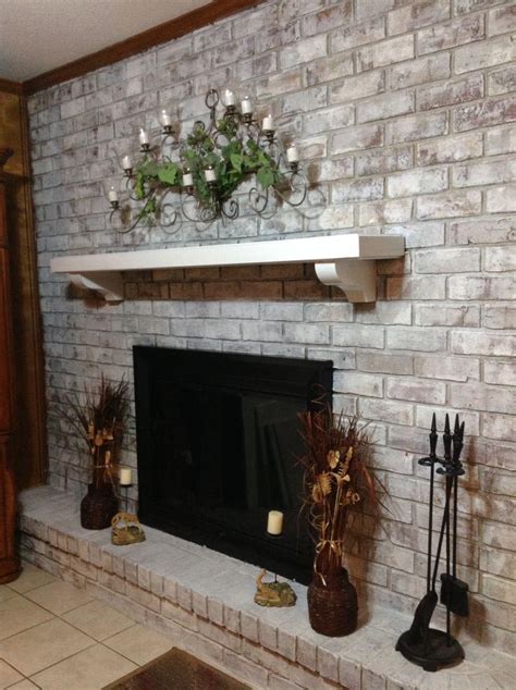 If you want white, you're need to paint it. The Whitewash Brick Fireplace Strategy | Fireplace Designs