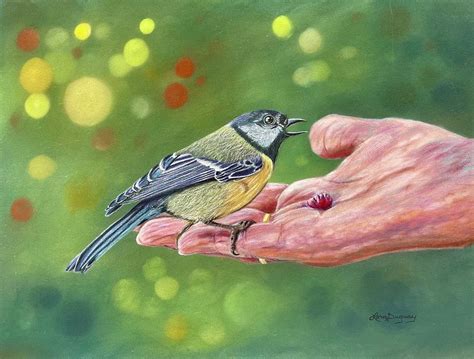 A Bird In Hand Mixed Media By Lora Duguay Fine Art America