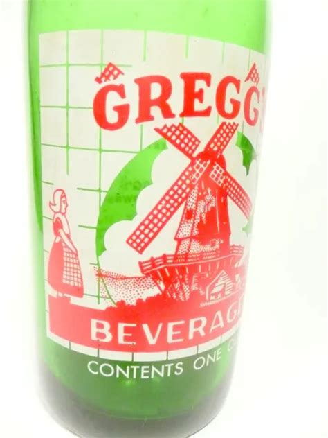 Vintage Acl Soda Pop Bottle Green Gregg S Of Brownsville Pa Oz Acl Picclick
