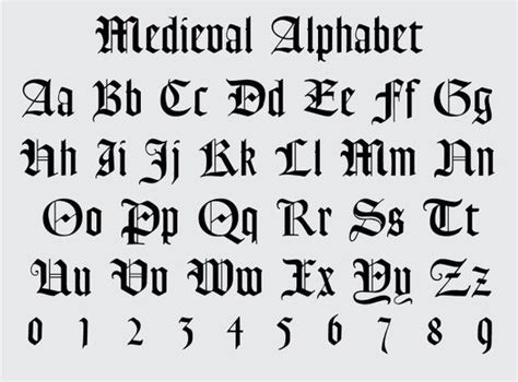 Alfabeto Medievale Font Medievale Carattere Re Alfabeto Etsy Italia