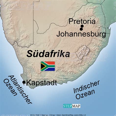 Stepmap Südafrika Landkarte Für Welt