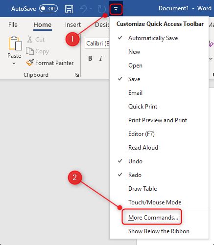 How To Customize The Quick Access Toolbar In Microsoft Office Apps