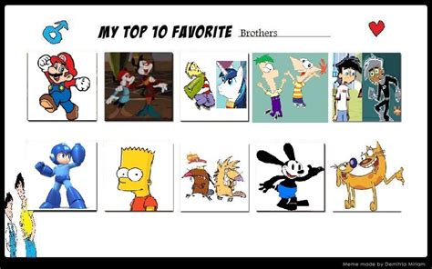 My Top 10 Favorite Animated Brothers By Cartoonfanboyone On Deviantart