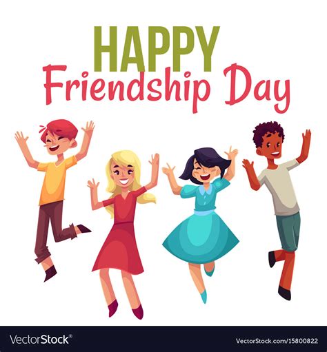Download Happy friendship day greeting card Royalty Free Vector Image