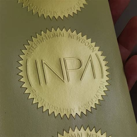 Embossed Stickers Australia Official Certificate Seals Printed