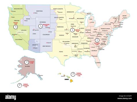 Mapa Horario Estados Unidos