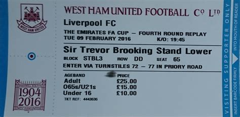 West Ham United Ticket Information