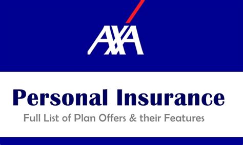 AXA Personal Insurance: Full List of Plan Offers & their Features