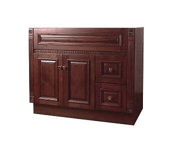 These 1950s wood bathroom vanity cabinets are similar to many of the wood kitchen cabinets we see from the 1950s: SUNCO 36"W SOLID OAK CHERRY BATHROOM VANITY 2-DOOR 2 ...