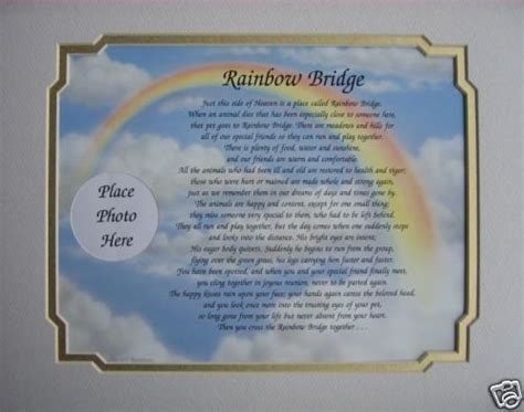 Check out all of the spectacular designs or make your own. rainbow bridge poem for dogs printable - Google Search ...