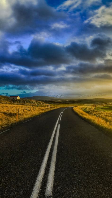 The Open Road In Iceland Iphone Wallpapers Free Download