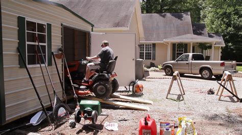 Sheds are important storage facilities that provide a variety of shelter options for your lawnmower as well as modern riding lawnmowers come in a variety of designs, qualities, and size. Lawn Tool Storage In A Garden Shed | Jays Custom Creations
