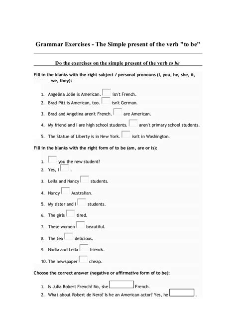 Improve your english grammar with this simple present exercise. The simple present of the verb to be and others+exercises