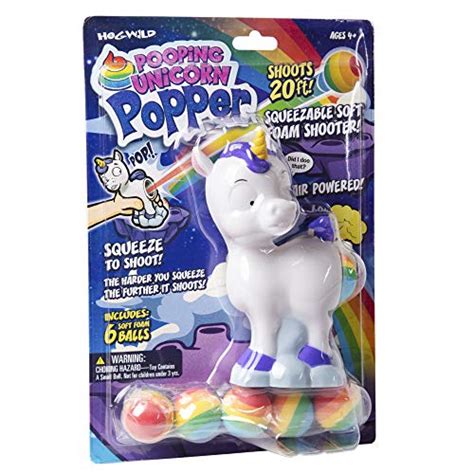 Hog Wild Pooping Unicorn Popper Toy Pop Foam Balls Up To 20 Feet 6