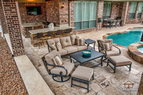 Not to be confused with the greater katy area. Cinco Ranch Covered Patio with Fireplace and Outdoor ...