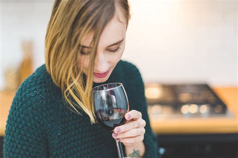 Picture Of Woman Drinking Red Wine Free Stock Photo