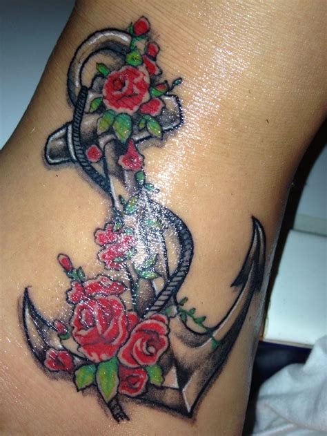 The rose and anchor tattoos together symbolizes love, loyalty, honor and most of all ultimate sacrifice. Pin by Angie Taylor on I Luv Tatts | Tattoos for daughters ...