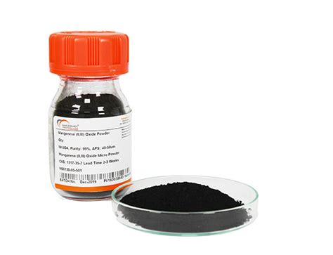 This blackish or brown solid occurs naturally as the mineral pyrolusite, which is the main ore of manganese and a component of manganese nodules. Manganese II III Oxide Powder Less Price Worldwide Shipping