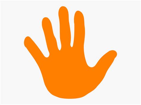 Hand Orange Left Clip Art At Clker Palm Hand Clip Art