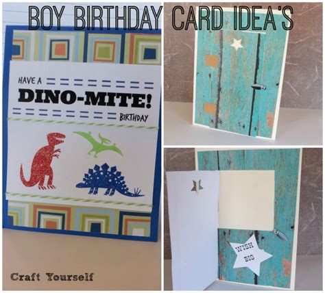 In addition to it, there are various designs and ideas to follow. Boy birthday card idea's & free printable background - Craft