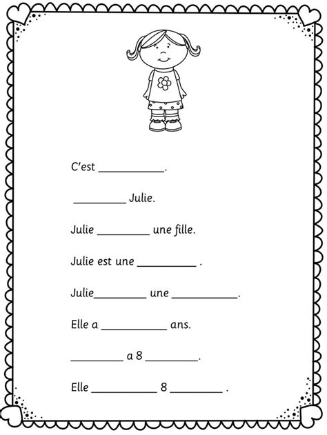 French Worksheets For Grade 1 Fun 001 French Worksheets French