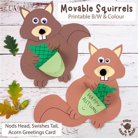 Easy Movable Squirrel Craft - Kids Craft Room