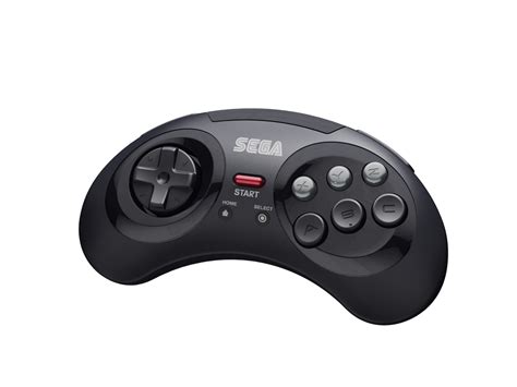 Retro Bit Sega Md 8 Knappar Trådlös Controller Svart Tillbehör Till